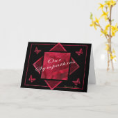 Rose-Butterfly-Beileid - anpassen Karte (Gelbe Blume)