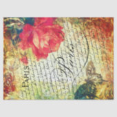 Rose Butterfly Viktorianisch French Letter Paris Seidenpapier (Vorderseite)