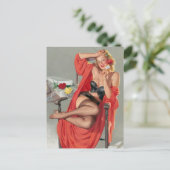 Rose Button Postkarte (Stehend Vorderseite)