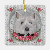 Rose Cairn Terrier Keramikornament (Vorderseite)