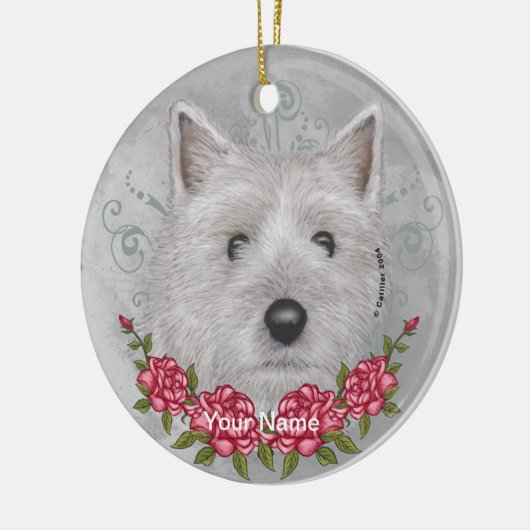 Rose Cairn Terrier Ornament (Links)
