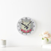 Rose Cairn Terrier Runde Wanduhr (Zuhause)