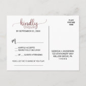 Rose Calligraphy Song Request UAWG Postcard Einladungspostkarte (Rückseite)