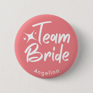 Rose Calligraphy Team Bridge Personalisiert Button