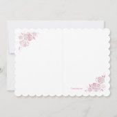 Rose Cameo Foto Geburtsankündigung Einladung (Rückseite)