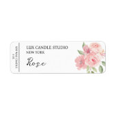 Rose Candle Label (Vorne)