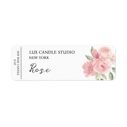 Rose Candle Label (Vorne)