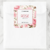 Rose Candle Label Aufkleber (Tasche)