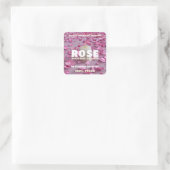 Rose Candle Square Sticker (Tasche)