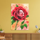 Rose Canvas Print Leinwanddruck (Insitu (Wohnzimmer))