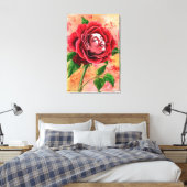 Rose Canvas Print Leinwanddruck (Insitu (Schlafzimmer))