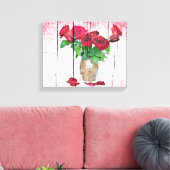 Rose Canvas Print Leinwanddruck (Insitu (Wohnzimmer))