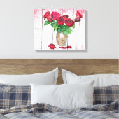 Rose Canvas Print Leinwanddruck (Insitu (Schlafzimmer))
