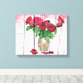 Rose Canvas Print Leinwanddruck (Insitu (Holzboden))