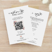 Rose Capture the Liebe Foto I Spy Wedding Menu RSVP Karte