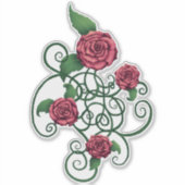 Rose Cartouche Aufkleber (Vorderseite)