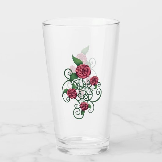 Rose Cartouche Glas (Rückseite)