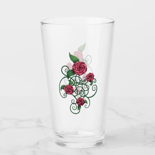 Rose Cartouche Glas (Vorderseite)
