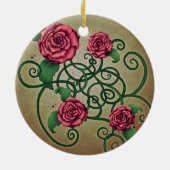 Rose Cartouche Keramik Ornament (Hinten)