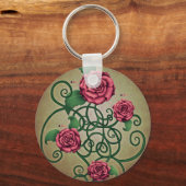Rose Cartouche Schlüsselanhänger (Vorderseite)