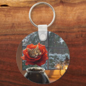 Rose Cat Dream  Schlüsselanhänger (Vorderseite)