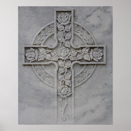Rose Celtic Cross 16x20 Poster