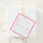 ROSE CELTIC KNOT 2" Quadratgarnmarken Geschenkanhänger (Beispiel)