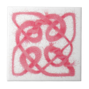 ROSE CELTIC KNOT 4,25" Keramik Tile Fliese