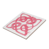 ROSE CELTIC KNOT 4,25" Keramik Tile Fliese (Seite)