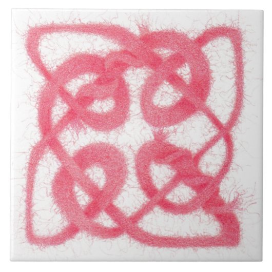 ROSE CELTIC KNOT 6" Keramik Tile Fliese (Vorderseite)