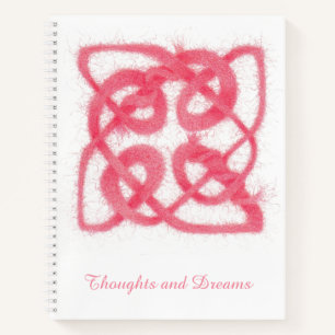 ROSE CELTIC KNOT 8.5x11 Spiral-Notebook Notizblock