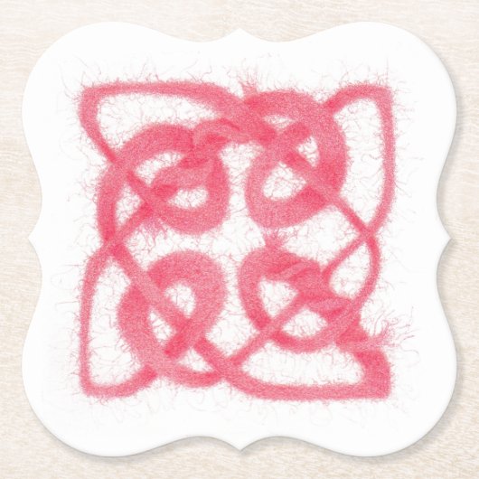 ROSE CELTIC KNOT Brackets Form PapierUntersetzer Untersetzer (Vorderseite)