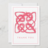 ROSE CELTIC KNOT flach Danke Karte (Vorderseite)