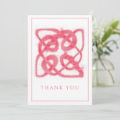 ROSE CELTIC KNOT flach Danke Karte (Stehend Vorderseite)
