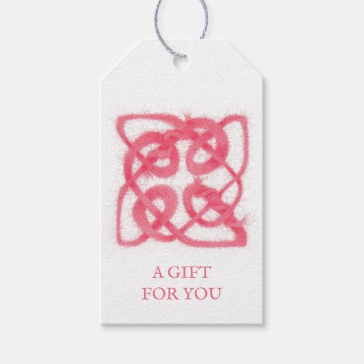 ROSE CELTIC KNOT-Geschenktasten Geschenkanhänger (Vorderseite)