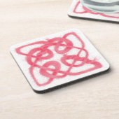 ROSE CELTIC KNOT Hard Plastic Untersetzer (Linke Seite)