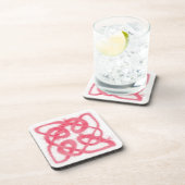 ROSE CELTIC KNOT Hard Plastic Untersetzer (Rechte Seite)