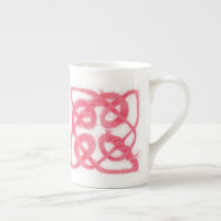 ROSE CELTIC KNOT Knochen China Tasse
