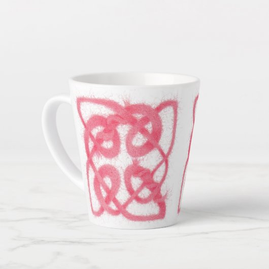 ROSE CELTIC KNOT Latte Tasse (Linke Ecke)