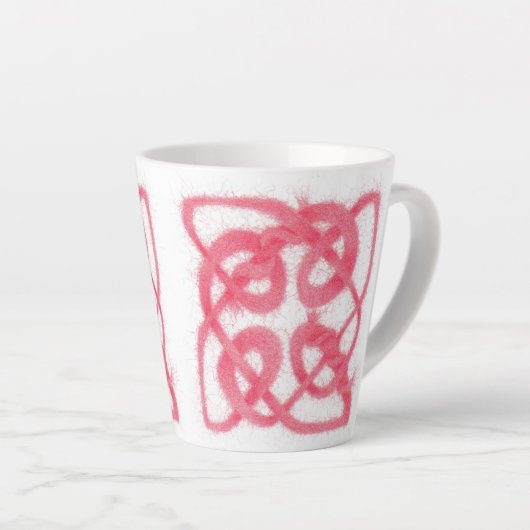 ROSE CELTIC KNOT Latte Tasse (Rechte Ecke)