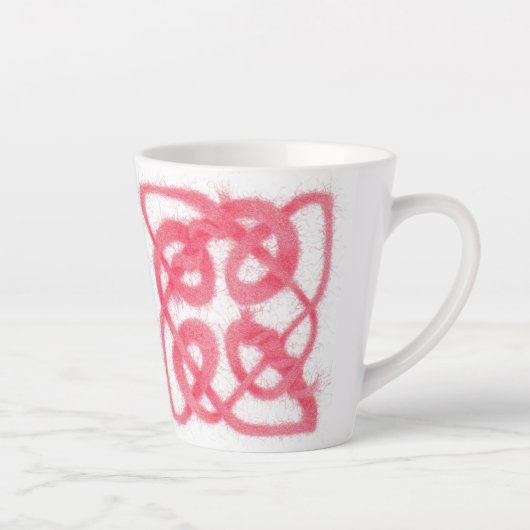 ROSE CELTIC KNOT Latte Tasse (Rechts)