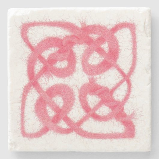 ROSE CELTIC KNOT Marbella Stone Untersetzer (Vorderseite)