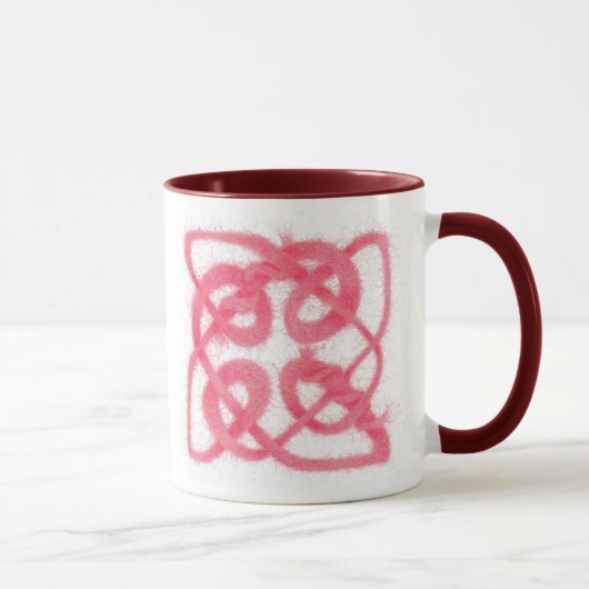 ROSE CELTIC KNOT Maroon Combo Tasse (Rechts)