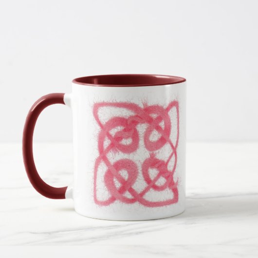 ROSE CELTIC KNOT Maroon Combo Tasse (Links)