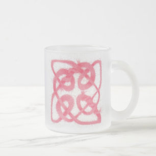 ROSE CELTIC KNOT Mattiert Glass Tasse