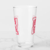 ROSE CELTIC KNOT Pint Trinkglas Glas (Links)