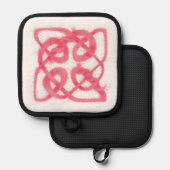 ROSE CELTIC KNOT Pot Holder Topflappen (Vorderseite/Rückseite)