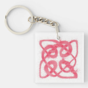 ROSE CELTIC KNOT Square Acrylic Schlüsselanhänger