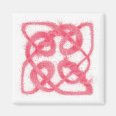 ROSE CELTIC KNOT Square Magnet (Vorne)