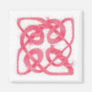 ROSE CELTIC KNOT Square Magnet